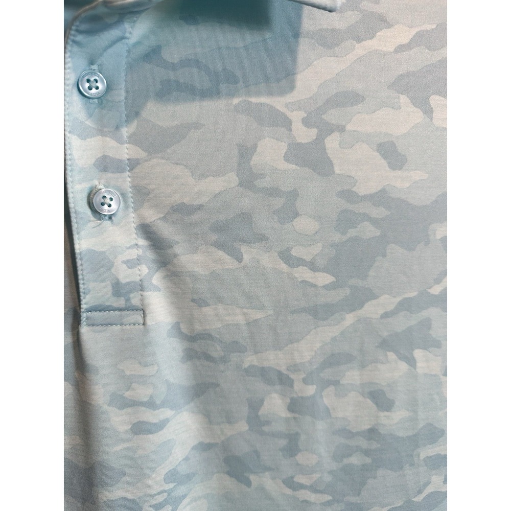 Vineyard Vines Shirt Men XL Blue Camo Performance Polo Short Sleeves - Picture 4 of 5